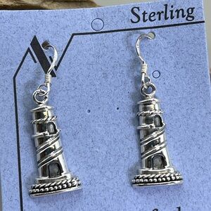 Sterling Silver Lighthouse Earrings